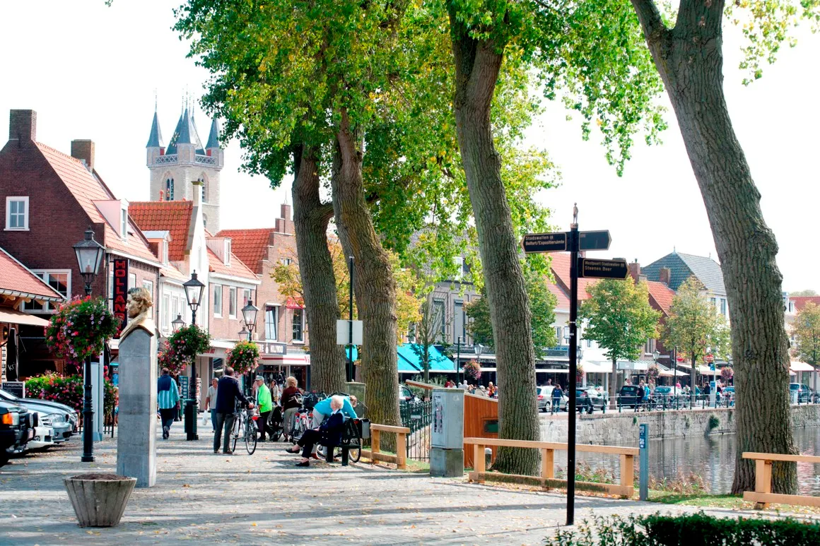 Harbour of a charming Zeeland seaside village